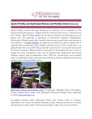 Apollo Fertility and Hyderabad Woman and Fertility Center