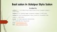 Best salon in Udaipur Stylo Salon PowerPoint PPT Presentation