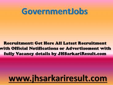Govrment jobs