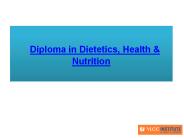 Nutrition Professional Diploma, Nutrition Class, Nutrition Academy