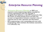 Benefits of using enterprise resource planning