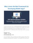 Why is Ionic the Best Framework for Developing Mobile Apps? PowerPoint PPT Presentation