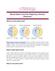 Normal Sperm Count for Pregnancy | Semen | Elawoman