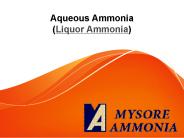 Aqueous Ammonia (Liquor Ammonia) - Mysore Ammonia