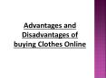 Advantages and Disadvantages of buying Clothes Online