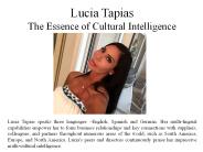 Lucia Tapias - The Essence of Cultural Intelligence