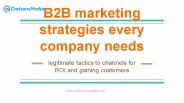 B2B marketing strategies every company needs