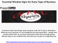Essential Window Signs for Every Type of Business PowerPoint PPT Presentation