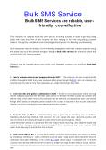 Bulk SMS Services are reliable, user-friendly, cost-effective PowerPoint PPT Presentation