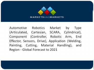 Robotics Controller: A promising market due to growing global demand for automotive robotics