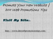 Promote Your New Website | DM Web Promotions Tips (1)