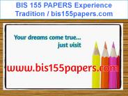 BIS 155 PAPERS Experience Tradition / bis155papers.com
