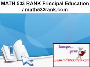 MAT 510 RANK Principal Education / mat510rank.com