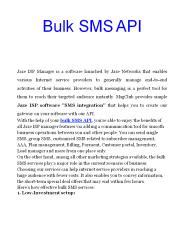Benefits of Bulk SMS API in India