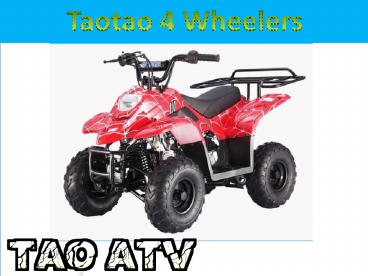 Taotao 4 Wheelers