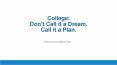 College:Don’t Call it a Dream. Call it a Plan. College Admissions Help. PowerPoint PPT Presentation
