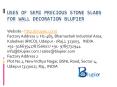 Uses of Semi precious stone slabs for wall decoration Blupier PowerPoint PPT Presentation