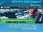 Sage 50 Accounting has 1800-865-4183 Stopped Working
