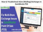 QuickBooks POS: Troubleshoot Multi-Store Exchange