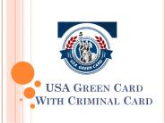USA Green Card With Criminal Card