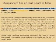 Acupuncture For Carpal Tunnel in Tulsa