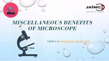 Benefits of Microscope