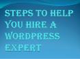 Tips to Hire a WordPress Expert PowerPoint PPT Presentation