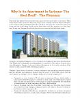 Why Is An Apartment In Sarjapur The Best Deal? - The Vivansaa PowerPoint PPT Presentation