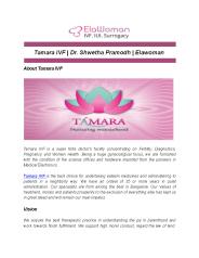 Tamara IVF | Dr. Shwetha Pramodh | Elawoman
