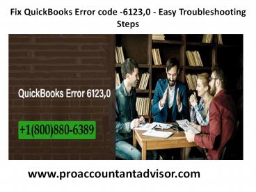 The Best Ways to Recover QuickBooks Error code -6123, 0