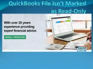 QuickBooks 1800-865-4183 File Isn't Marked as Read-Only