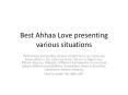 Best Ahhaa Love presenting various situations PowerPoint PPT Presentation