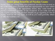 Some great benefits of Payday Loans