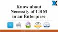 Know about Necessity of CRM application development in an Enterprise PowerPoint PPT Presentation