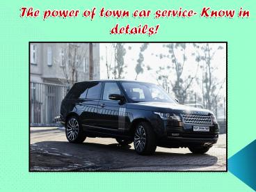 town Car service Boston