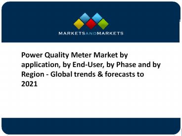 power quality meter market