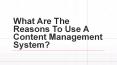 What are the reasons to use a Content Management System? PowerPoint PPT Presentation