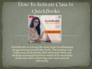 How to Activate Class in QuickBooks