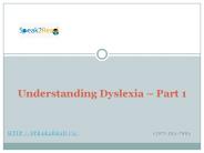 Understanding Dyslexia – Part 1