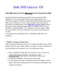 Bulk SMS Gateway API for Promotional and Transactional SMS Marketing