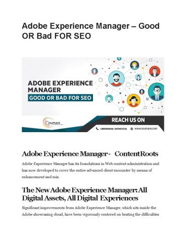 Adobe Experience Manager – Good OR Bad FOR SEO