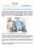 What can Blockchain Technology do for Cloud Storage? PowerPoint PPT Presentation