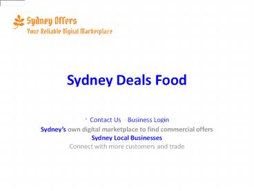 Sydney Deals Food