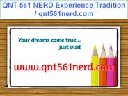 QNT 561 NERD Experience Tradition / qnt561nerd.com