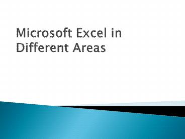 Microsoft Excel in Different Areas (1)