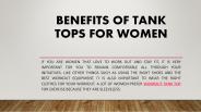 Benefits of Tank Tops for Women