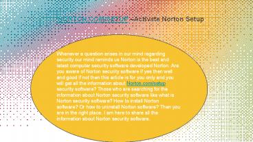 Norton.com/setup +1844-666-8616 Norton Setup Security