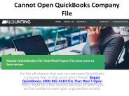 Repair QuickBooks 1800-865-4183 File That Won’t Open