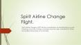 spirit airline change flight PowerPoint PPT Presentation