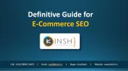Definitive Guide for E-Commerce SEO